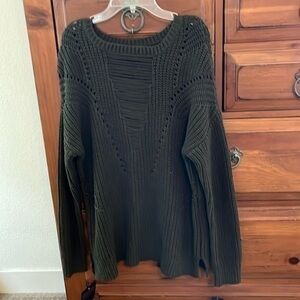 Rachel Roy Women’s Green Sweater Size Large NWT